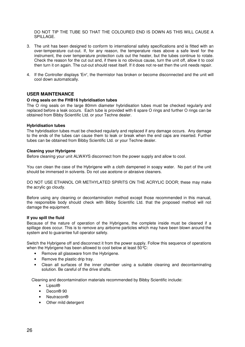 Techne Hybrigene User Manual | Page 26 / 29