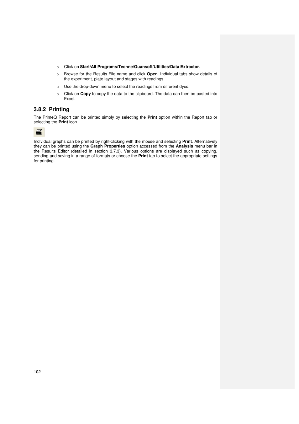 2 printing | Techne PrimeQ User Manual | Page 102 / 181