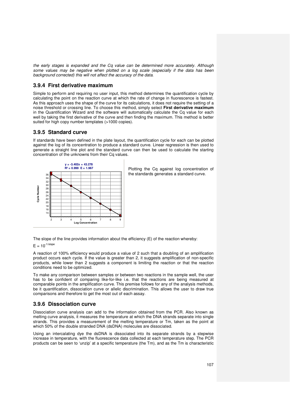 4 first derivative maximum, 5 standard curve, 6 dissociation curve | Techne PrimeQ User Manual | Page 107 / 181