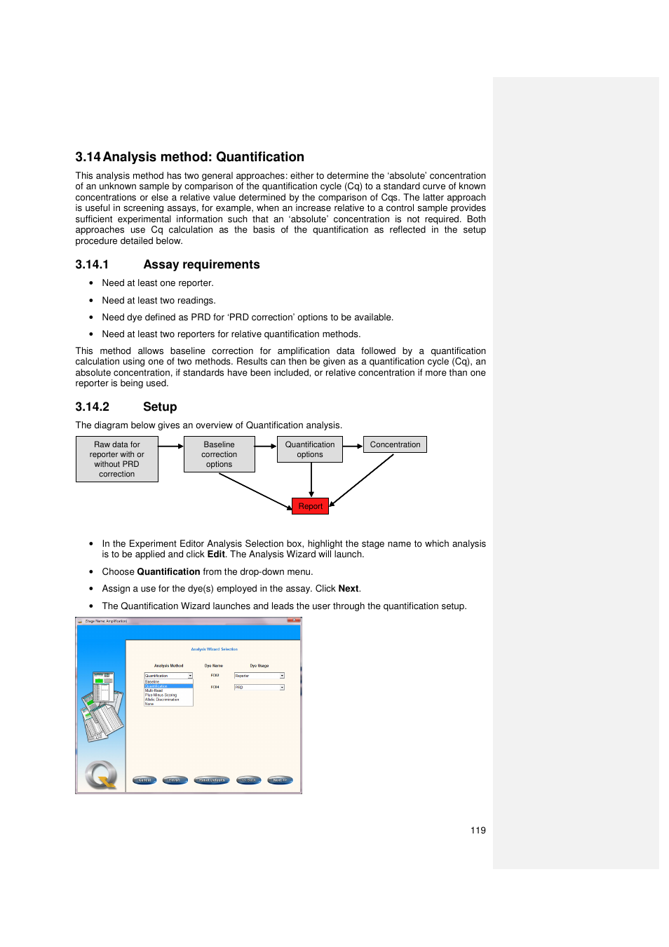 14 analysis method: quantification, 1 assay requirements, 2 setup | Techne PrimeQ User Manual | Page 119 / 181