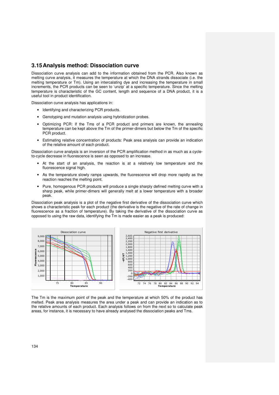 15 analysis method: dissociation curve | Techne PrimeQ User Manual | Page 134 / 181