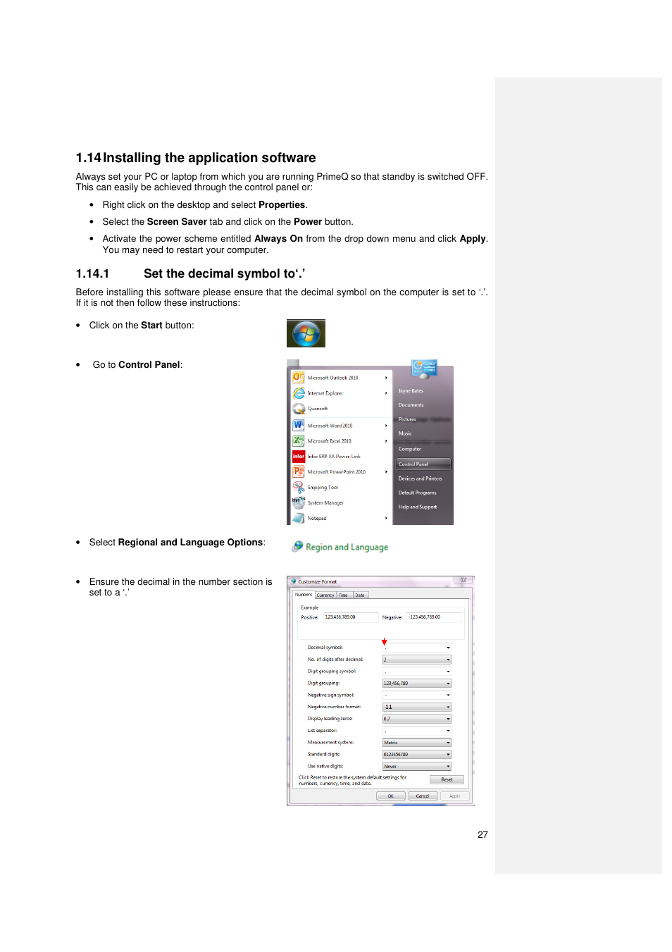 14 installing the application software | Techne PrimeQ User Manual | Page 27 / 181