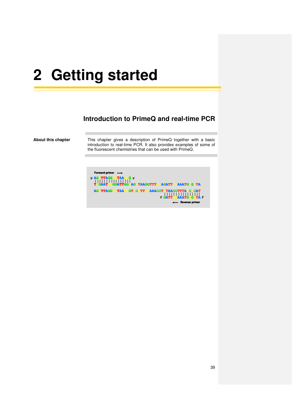 2 getting started, Introduction to primeq and real-time pcr | Techne PrimeQ User Manual | Page 39 / 181