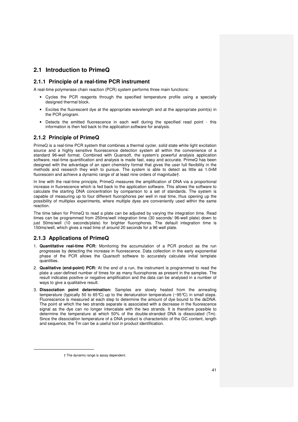 1 introduction to primeq | Techne PrimeQ User Manual | Page 41 / 181