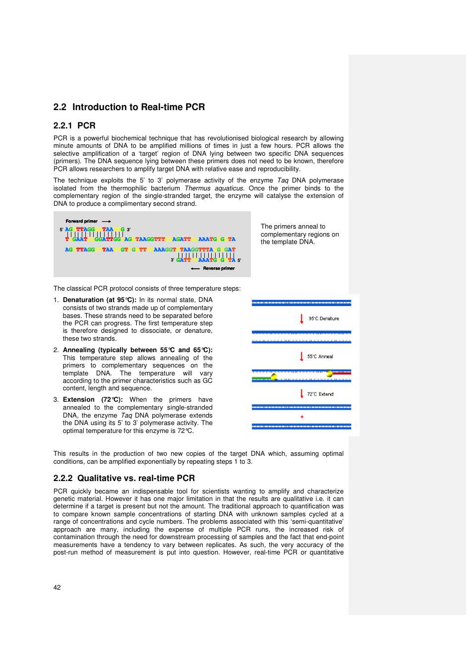 2 introduction to real-time pcr, 1 pcr, 2 qualitative vs. real-time pcr | Techne PrimeQ User Manual | Page 42 / 181