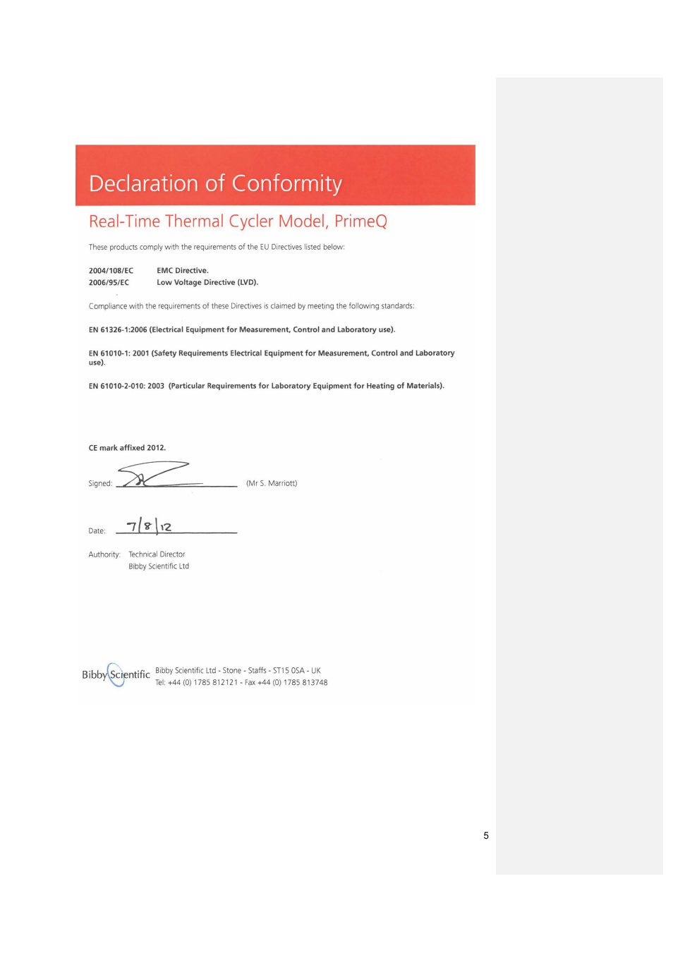 Techne PrimeQ User Manual | Page 5 / 181