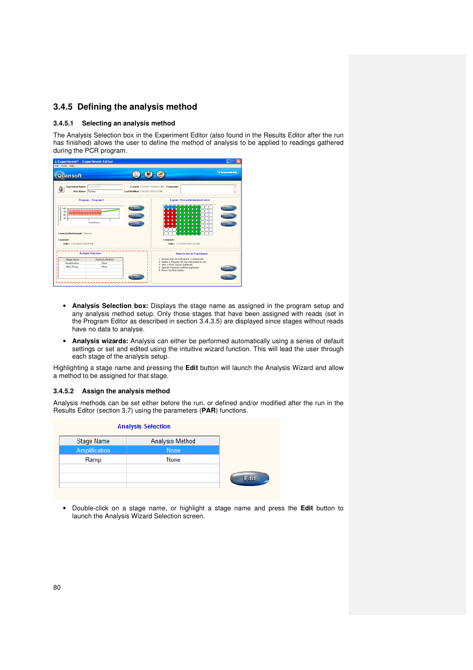 5 defining the analysis method | Techne PrimeQ User Manual | Page 80 / 181