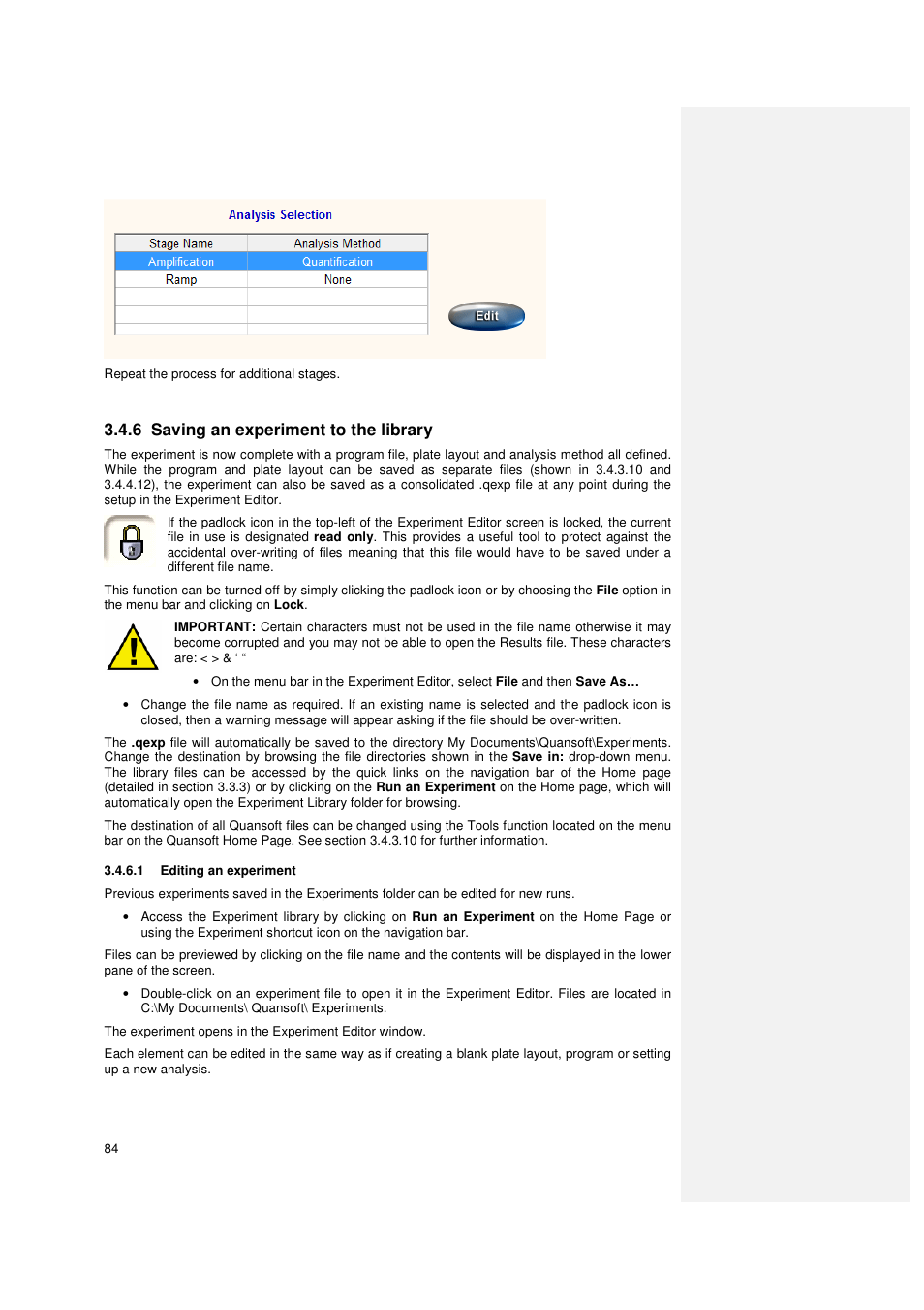 6 saving an experiment to the library | Techne PrimeQ User Manual | Page 84 / 181