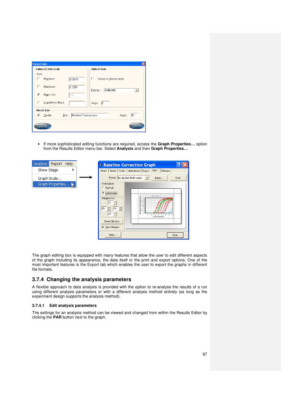 4 changing the analysis parameters | Techne PrimeQ User Manual | Page 97 / 181