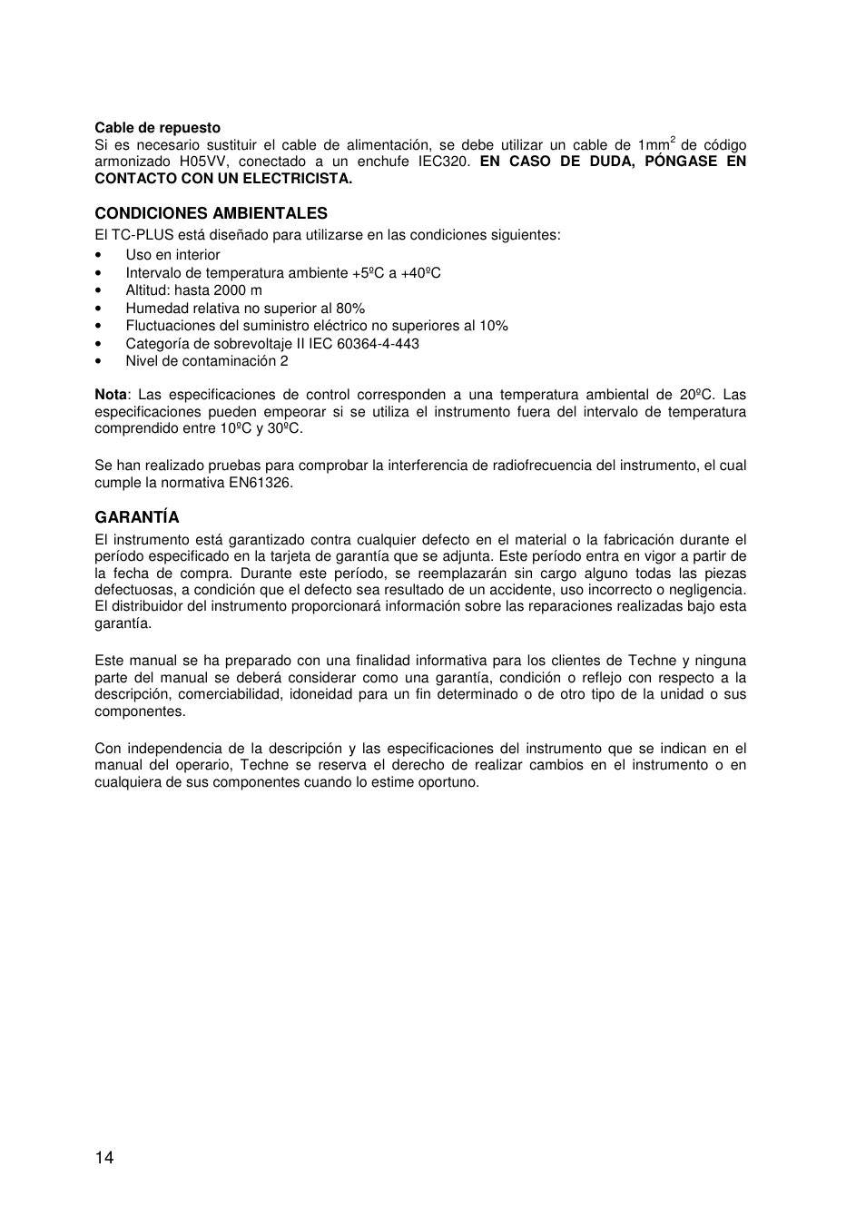 Techne TC-PLUS User Manual | Page 16 / 70