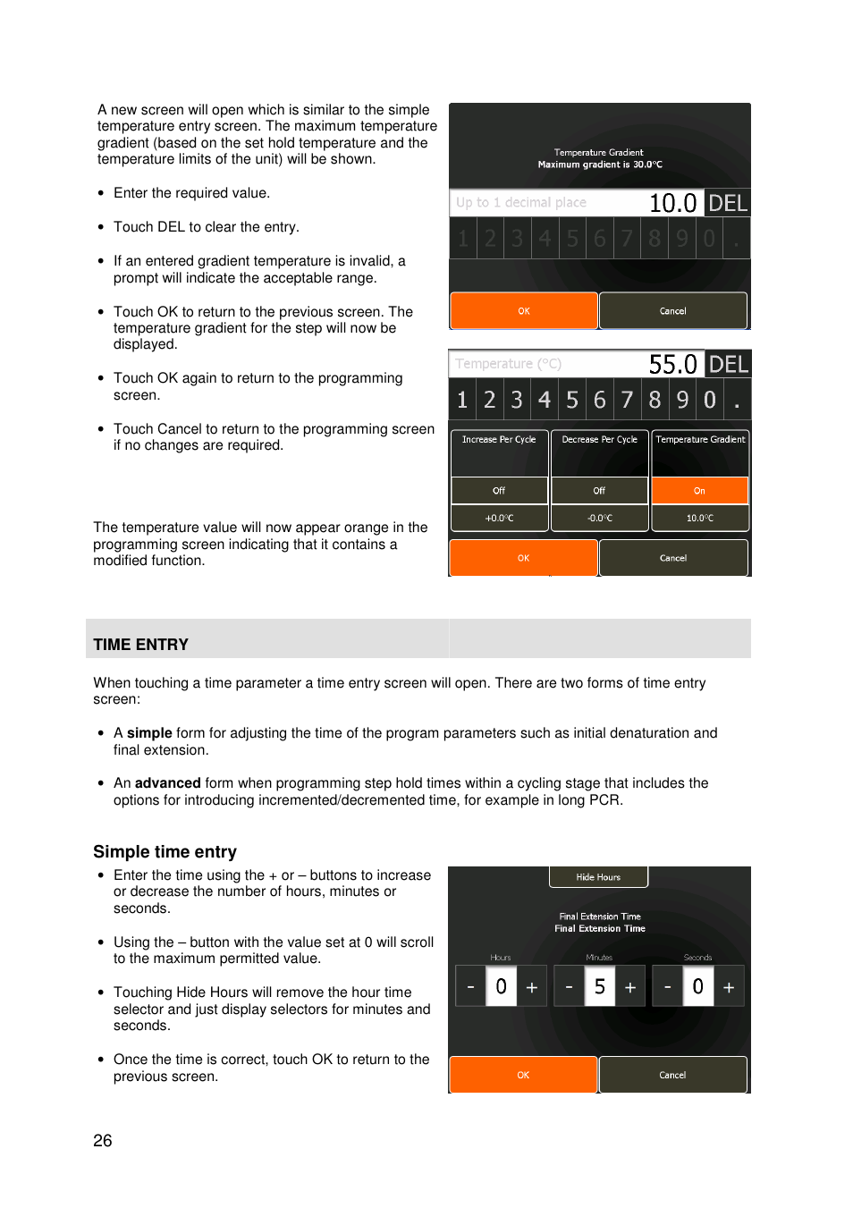 Simple time entry | Techne TC-PLUS User Manual | Page 28 / 70
