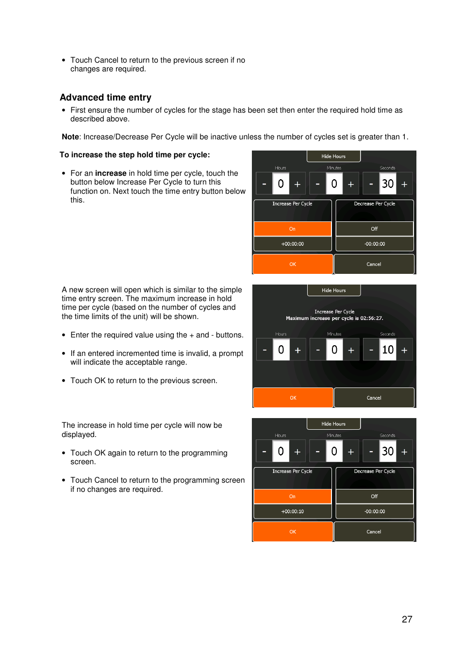 Advanced time entry | Techne TC-PLUS User Manual | Page 29 / 70