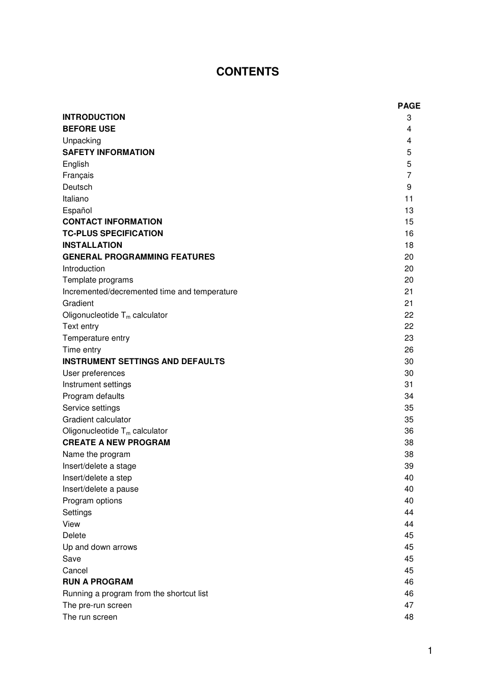 Techne TC-PLUS User Manual | Page 3 / 70