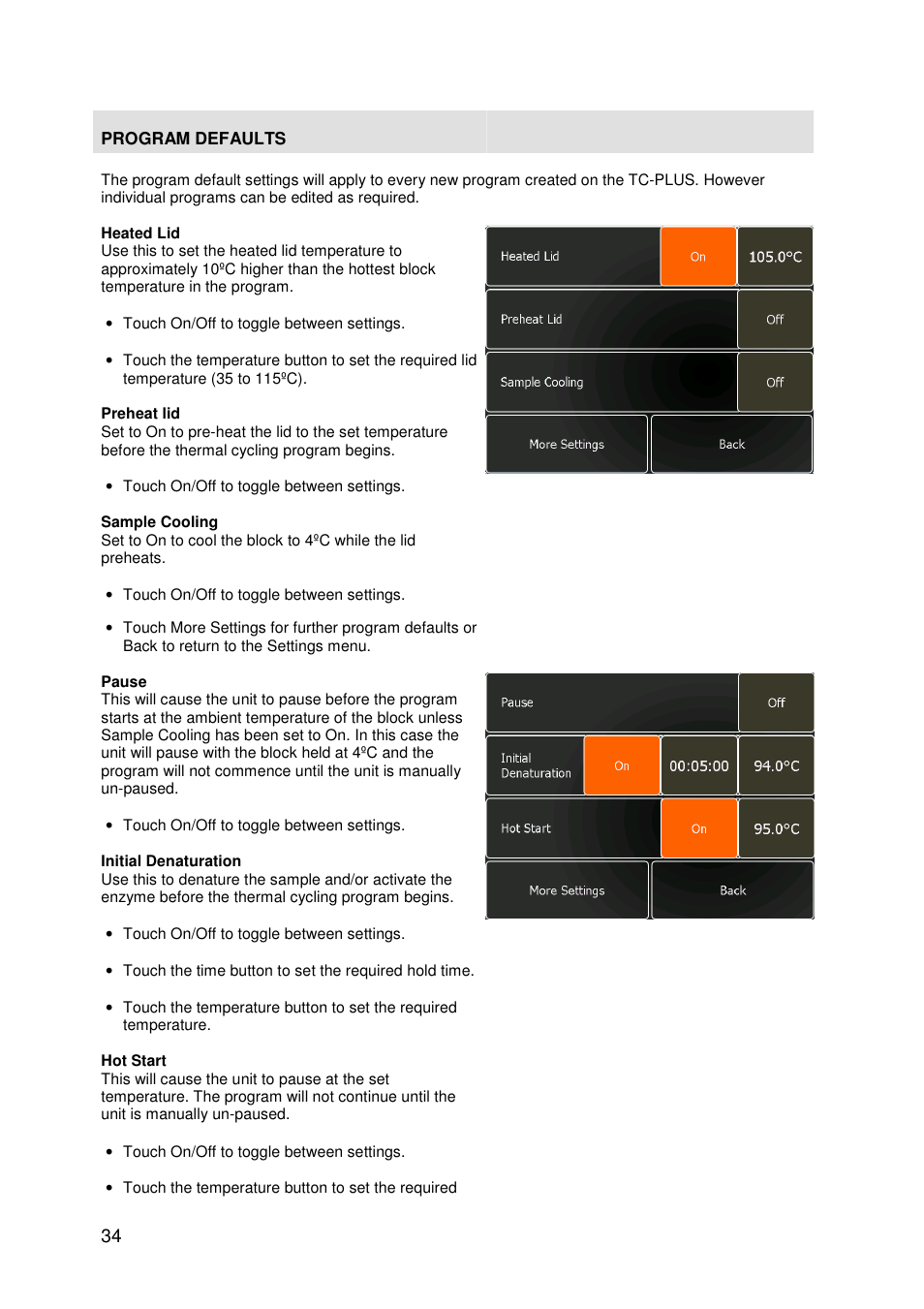 Techne TC-PLUS User Manual | Page 36 / 70