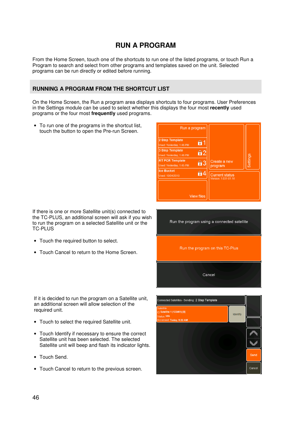 Run a program | Techne TC-PLUS User Manual | Page 48 / 70