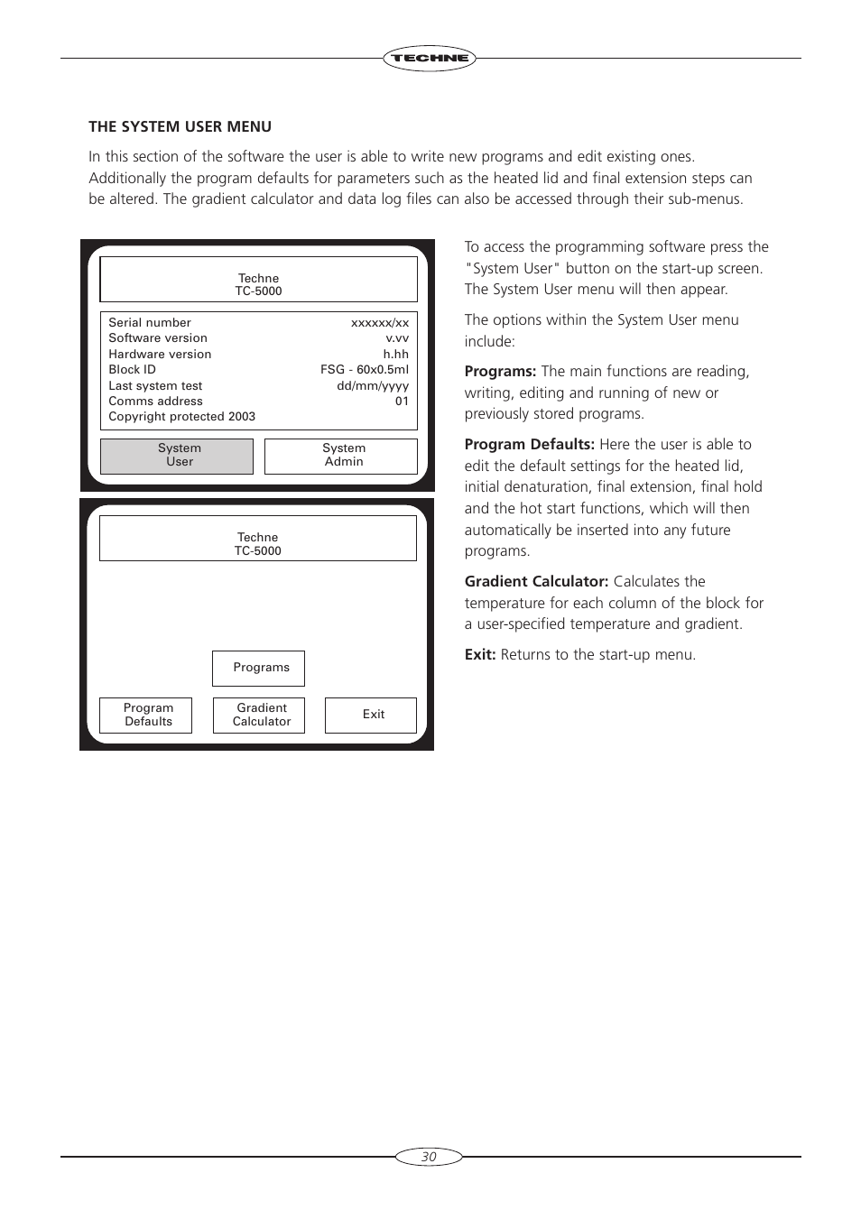 Techne TC-5000 User Manual | Page 31 / 54