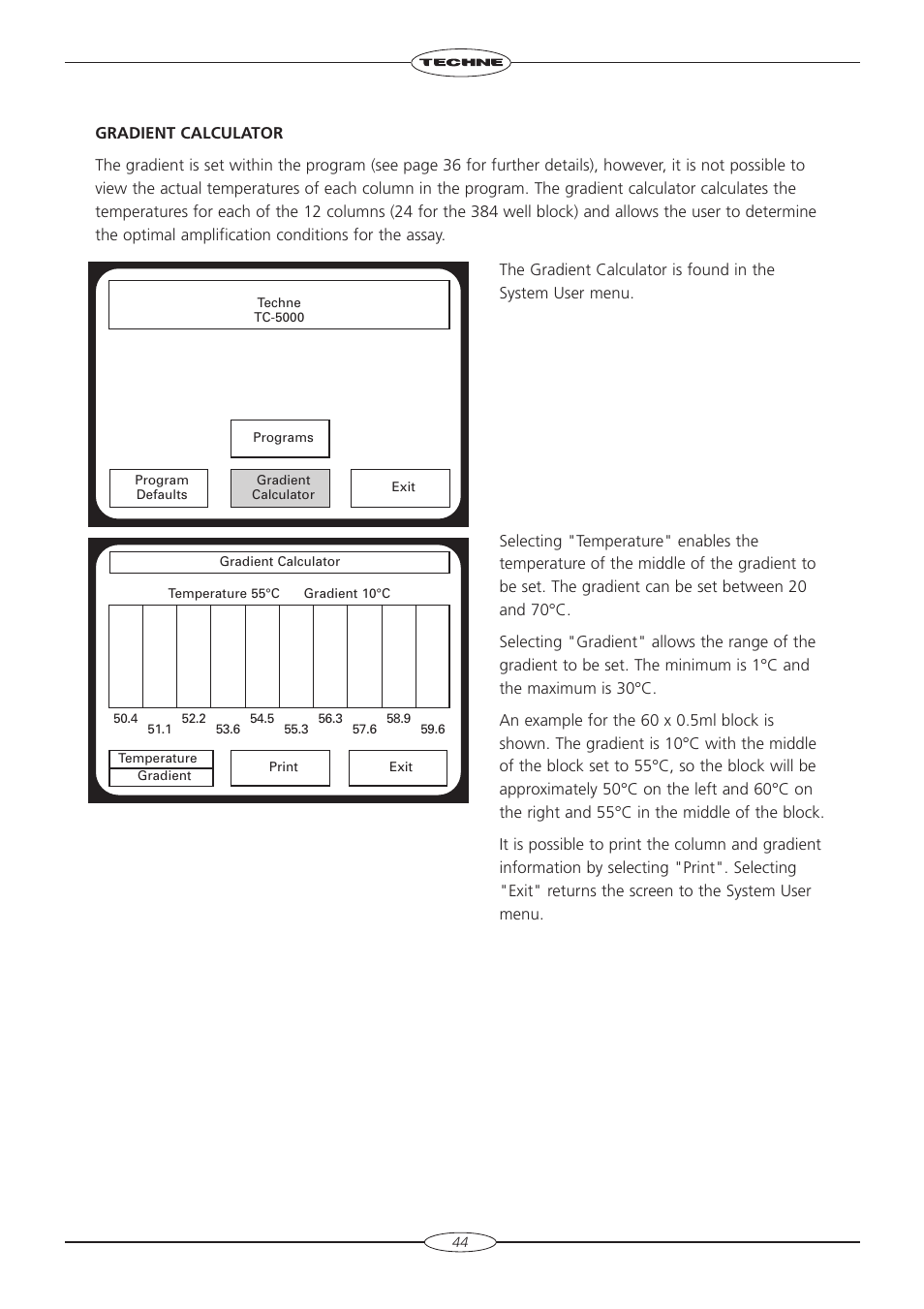 Techne TC-5000 User Manual | Page 45 / 54
