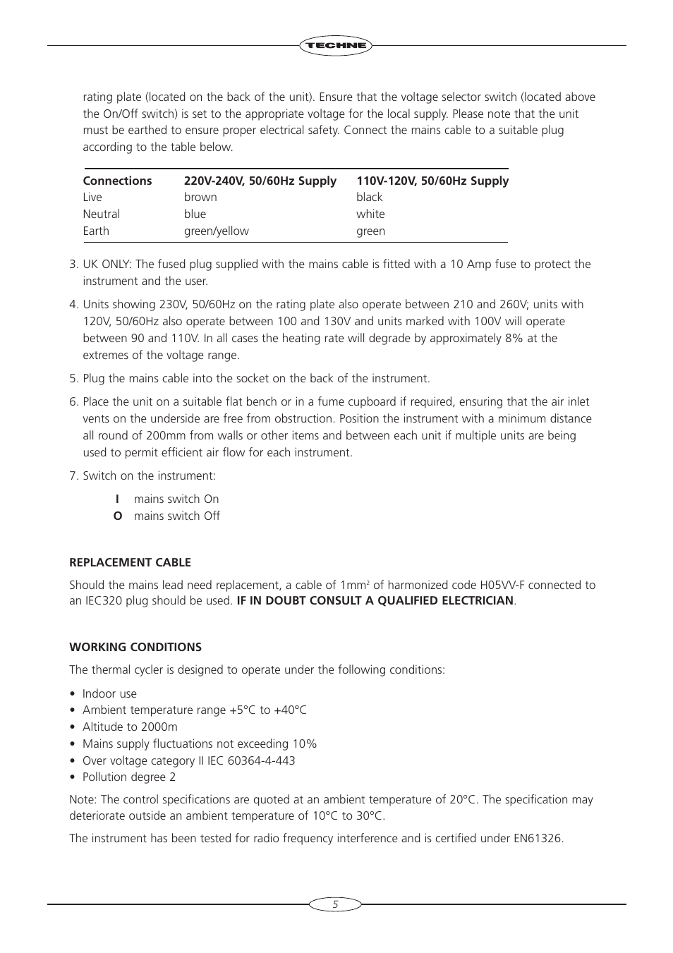 Techne TC-5000 User Manual | Page 6 / 54