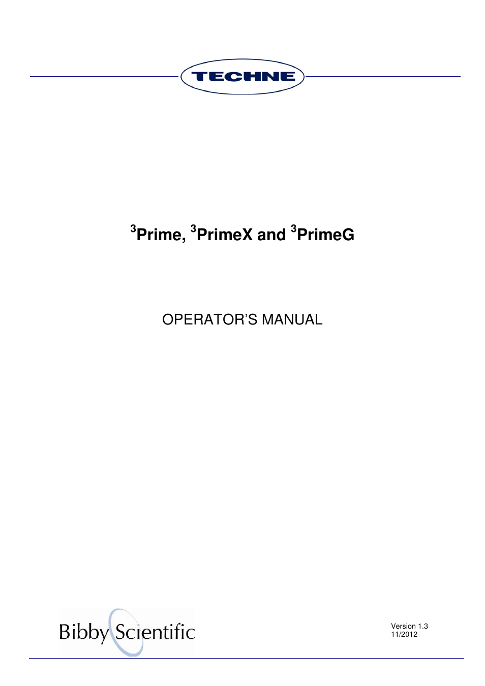 Techne 3PrimeG User Manual | 54 pages