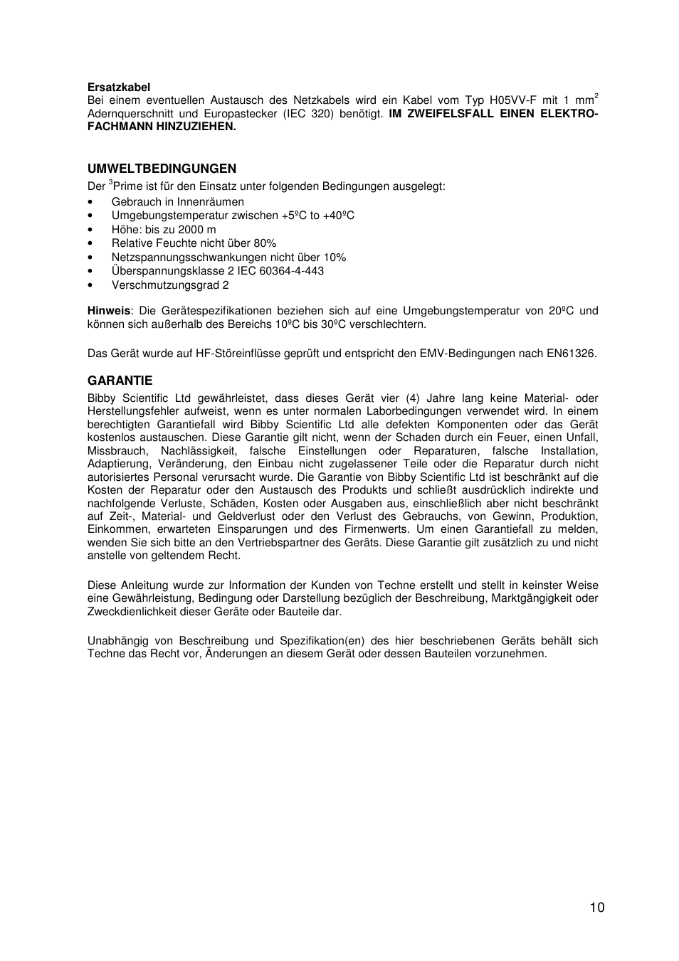 Techne 3PrimeG User Manual | Page 11 / 54