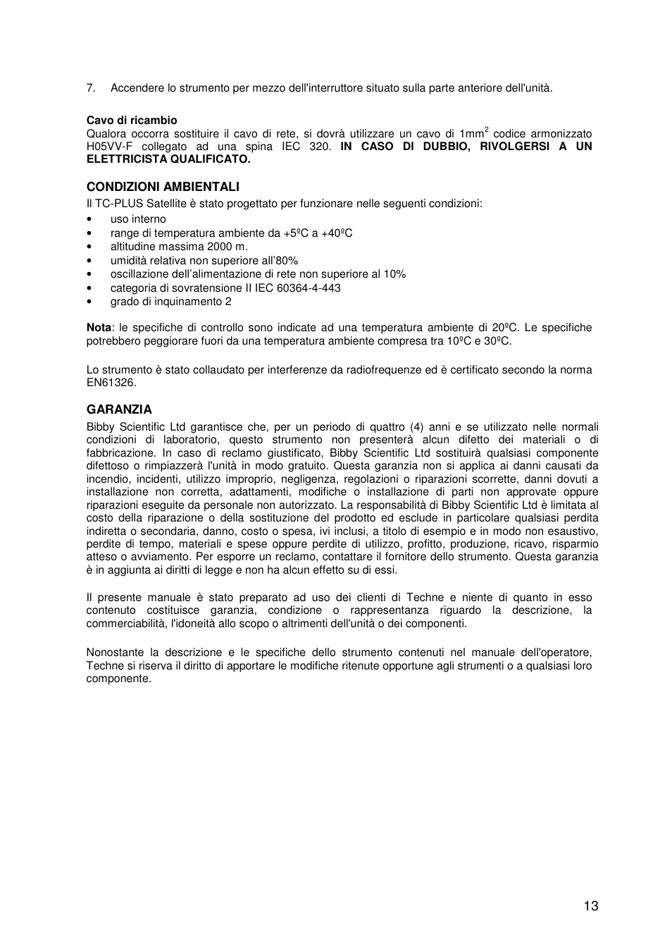 Techne TC-PLUS Satellite User Manual | Page 13 / 45
