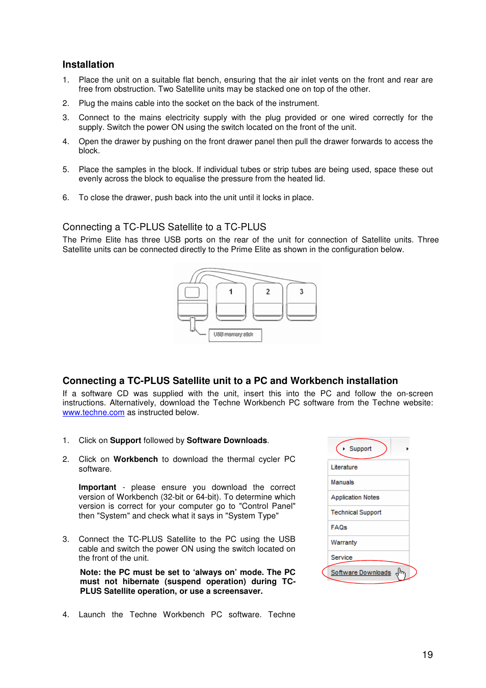 Techne TC-PLUS Satellite User Manual | Page 19 / 45