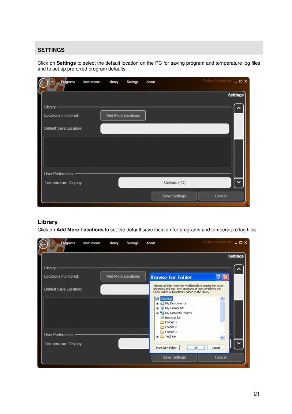 Library | Techne TC-PLUS Satellite User Manual | Page 21 / 45