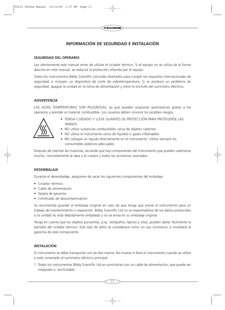 Techne TC-412 User Manual | Page 13 / 52