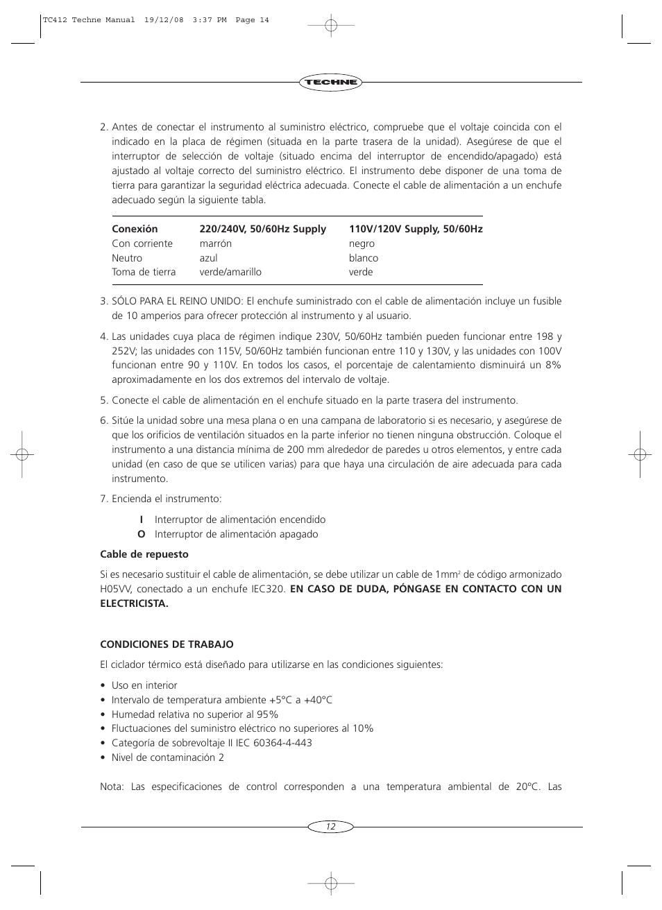 Techne TC-412 User Manual | Page 14 / 52