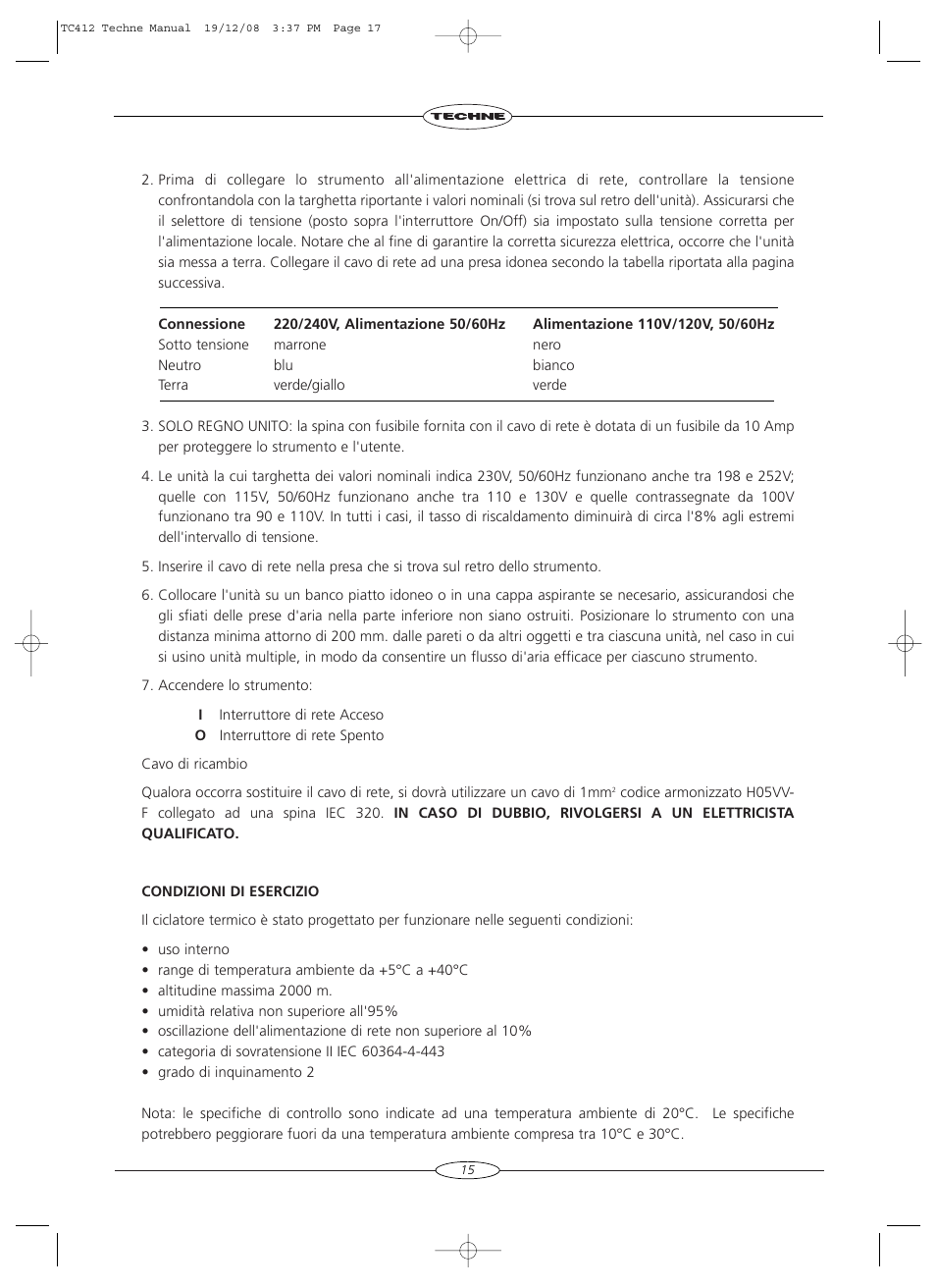 Techne TC-412 User Manual | Page 17 / 52