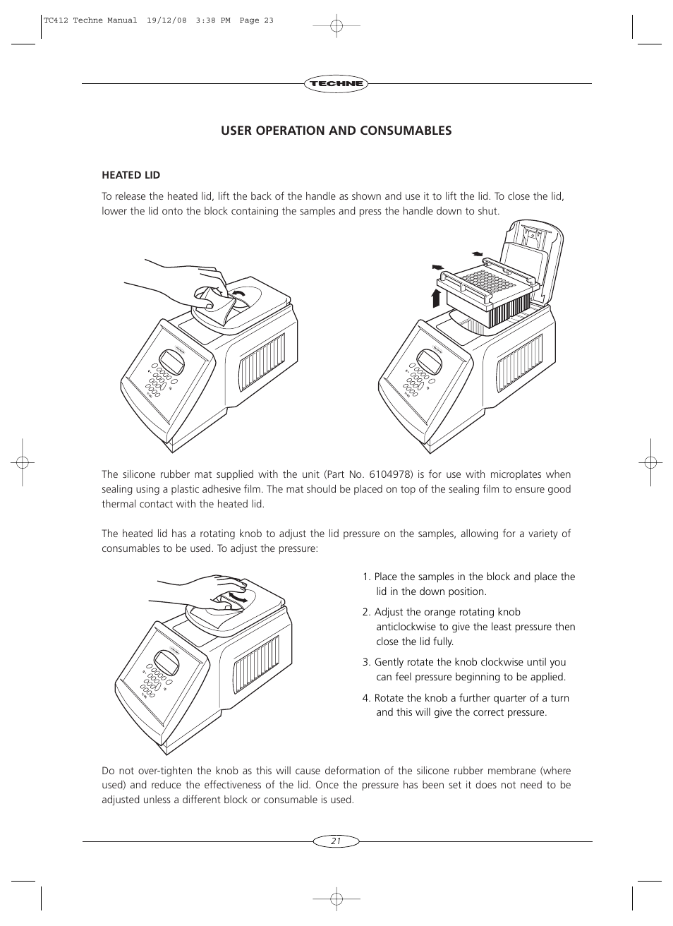 Techne TC-412 User Manual | Page 23 / 52