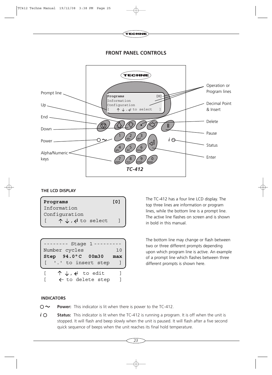 Techne TC-412 User Manual | Page 25 / 52