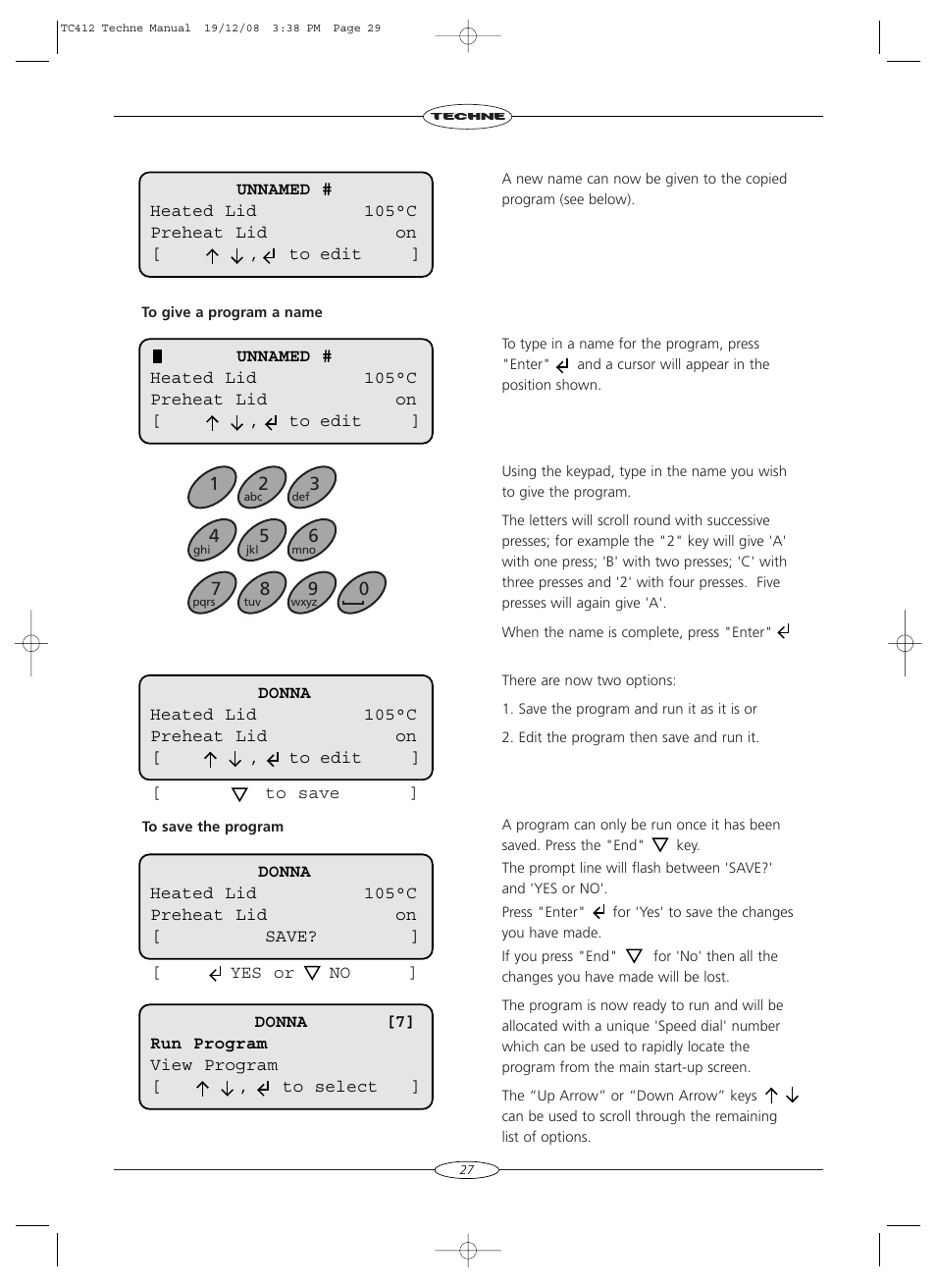 Techne TC-412 User Manual | Page 29 / 52