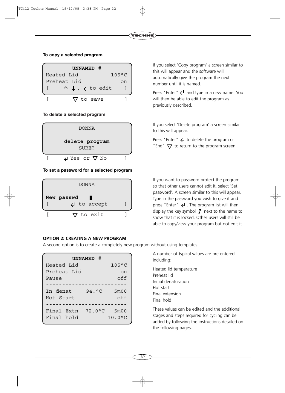 Techne TC-412 User Manual | Page 32 / 52