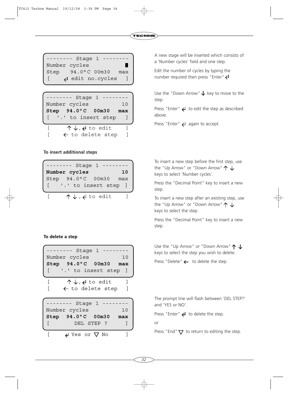 Techne TC-412 User Manual | Page 34 / 52