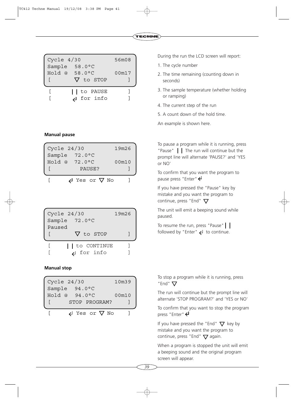 Techne TC-412 User Manual | Page 41 / 52