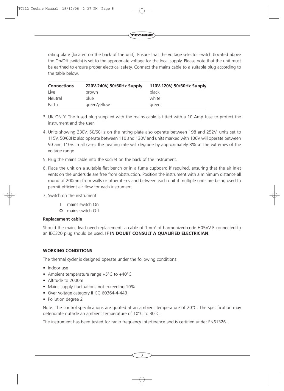 Techne TC-412 User Manual | Page 5 / 52