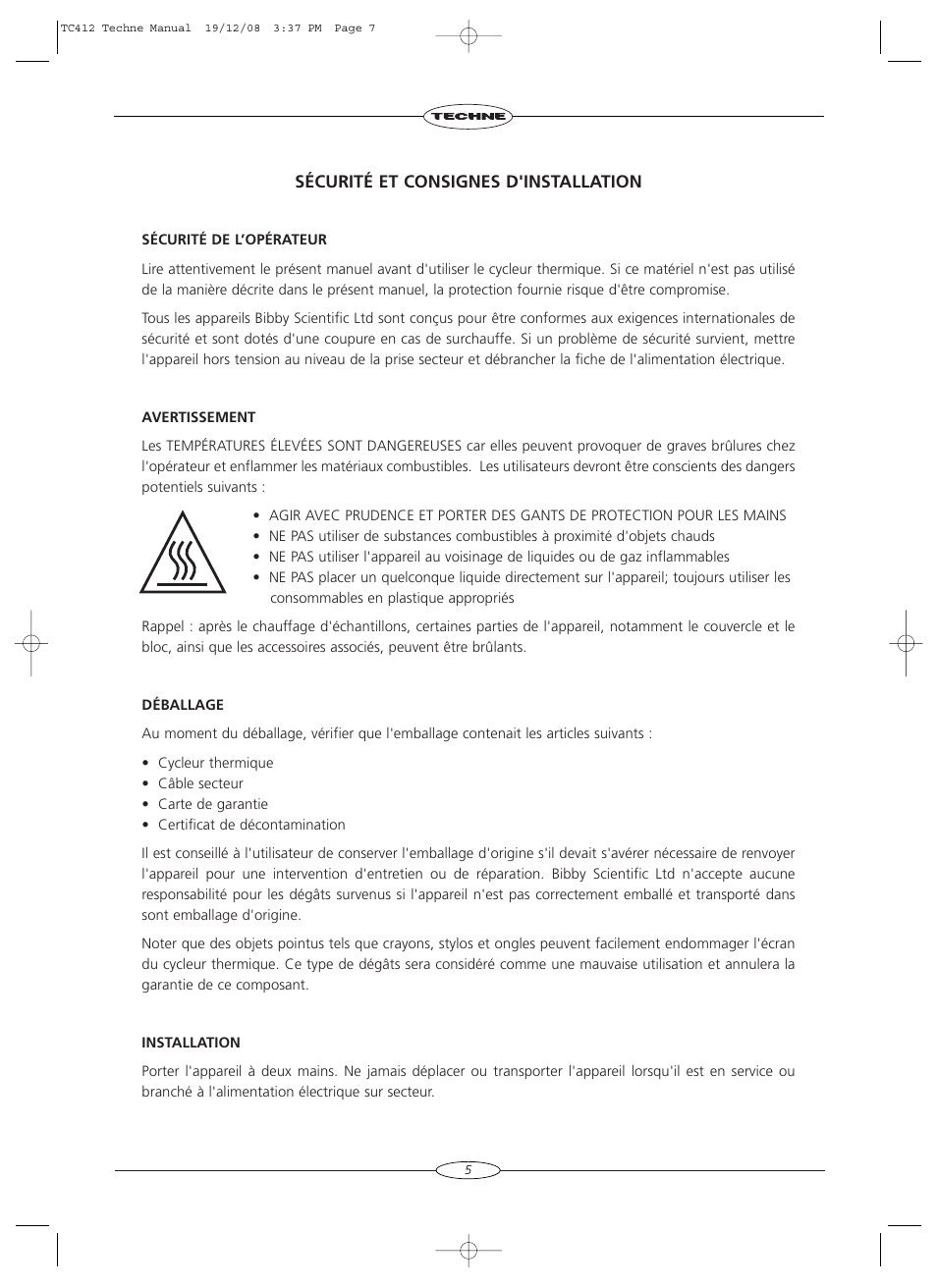 Techne TC-412 User Manual | Page 7 / 52