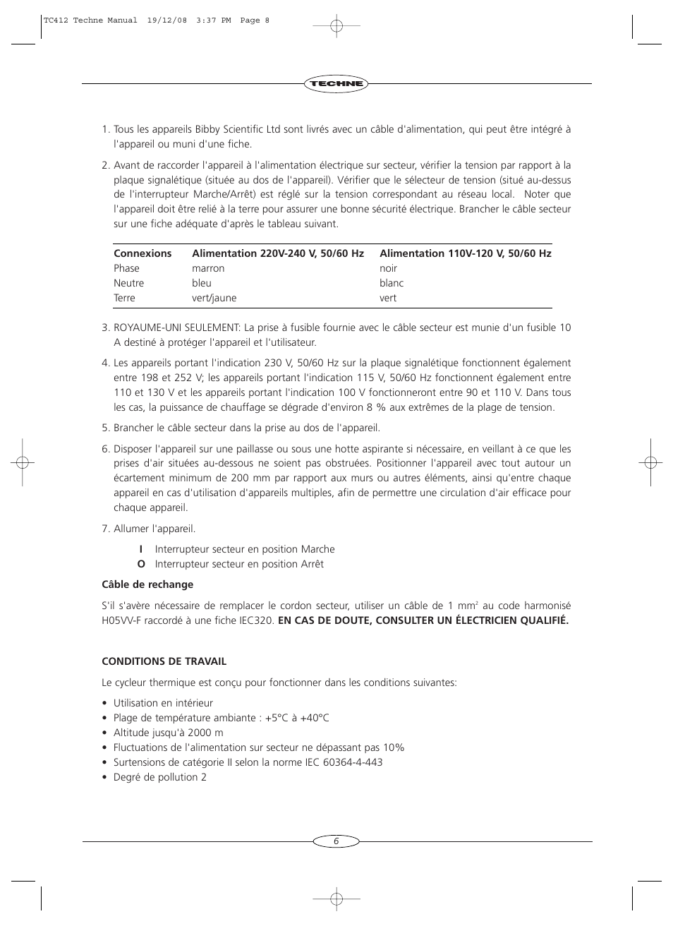 Techne TC-412 User Manual | Page 8 / 52
