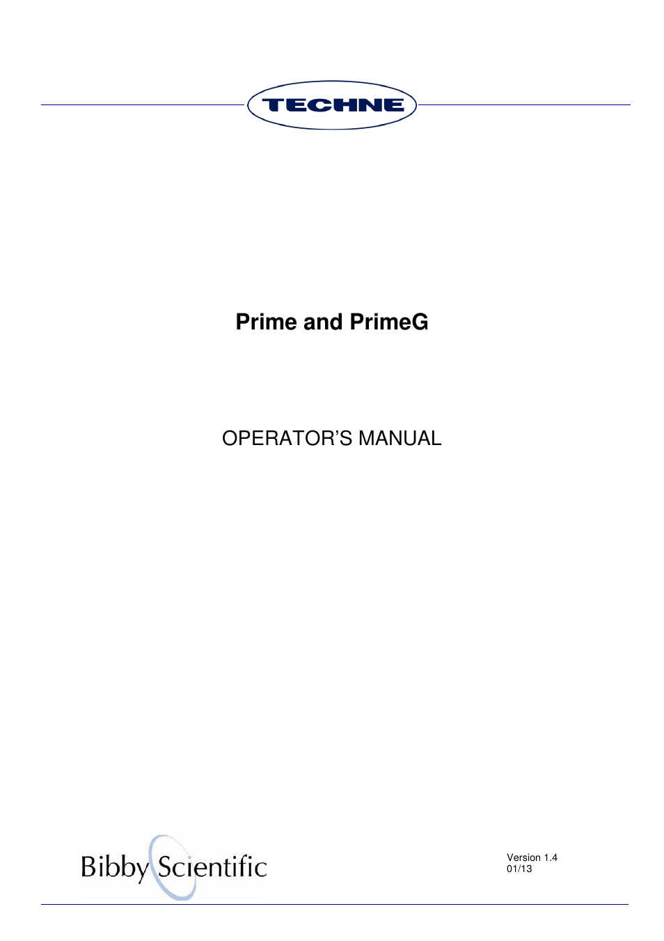 Techne PrimeG User Manual | 67 pages