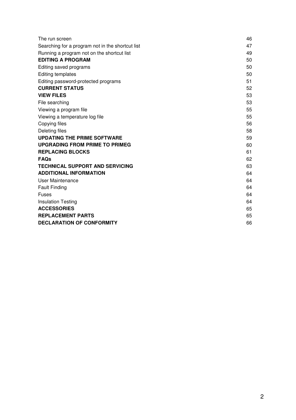 Techne PrimeG User Manual | Page 3 / 67