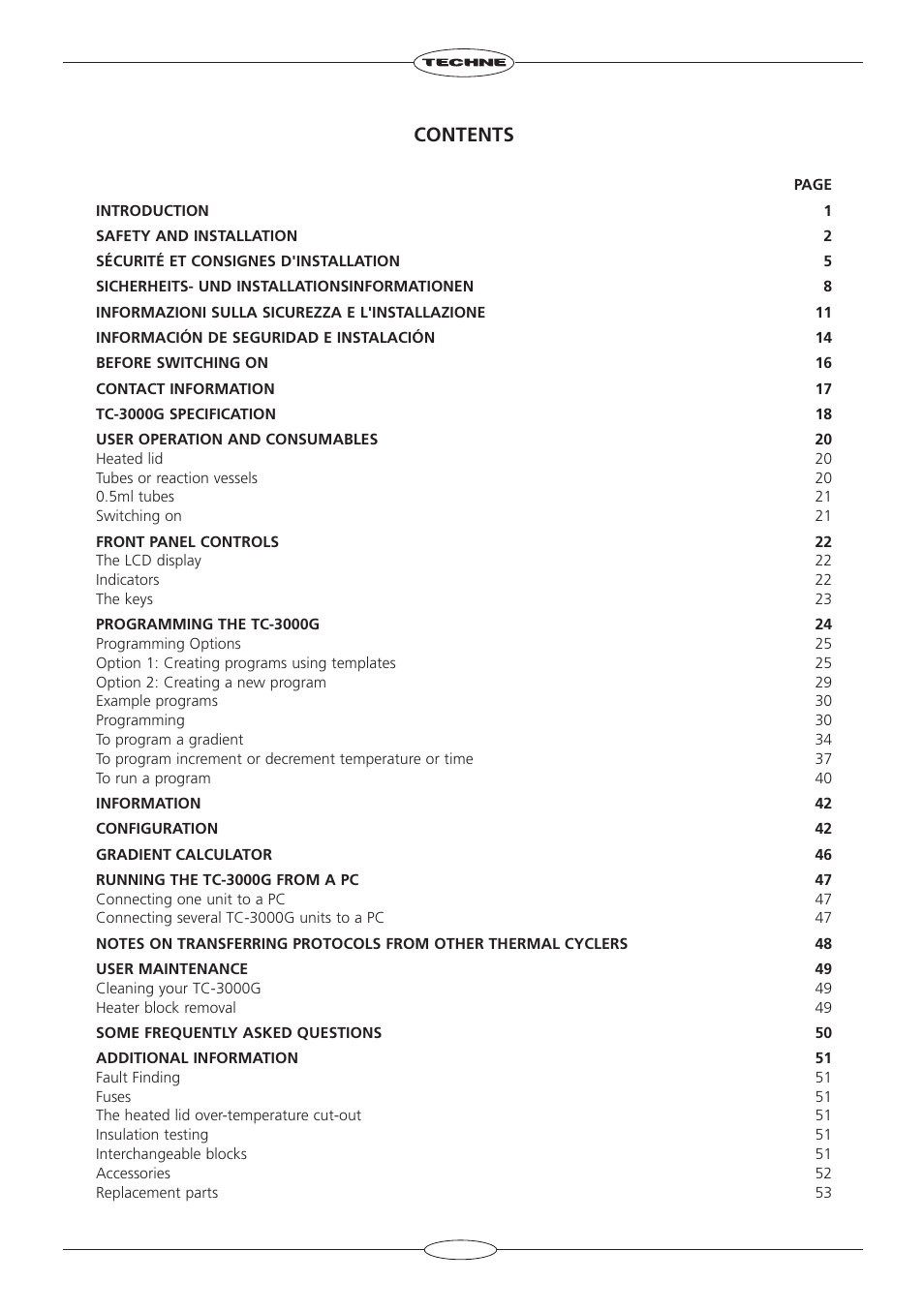 Techne TC-3000G User Manual | Page 2 / 56