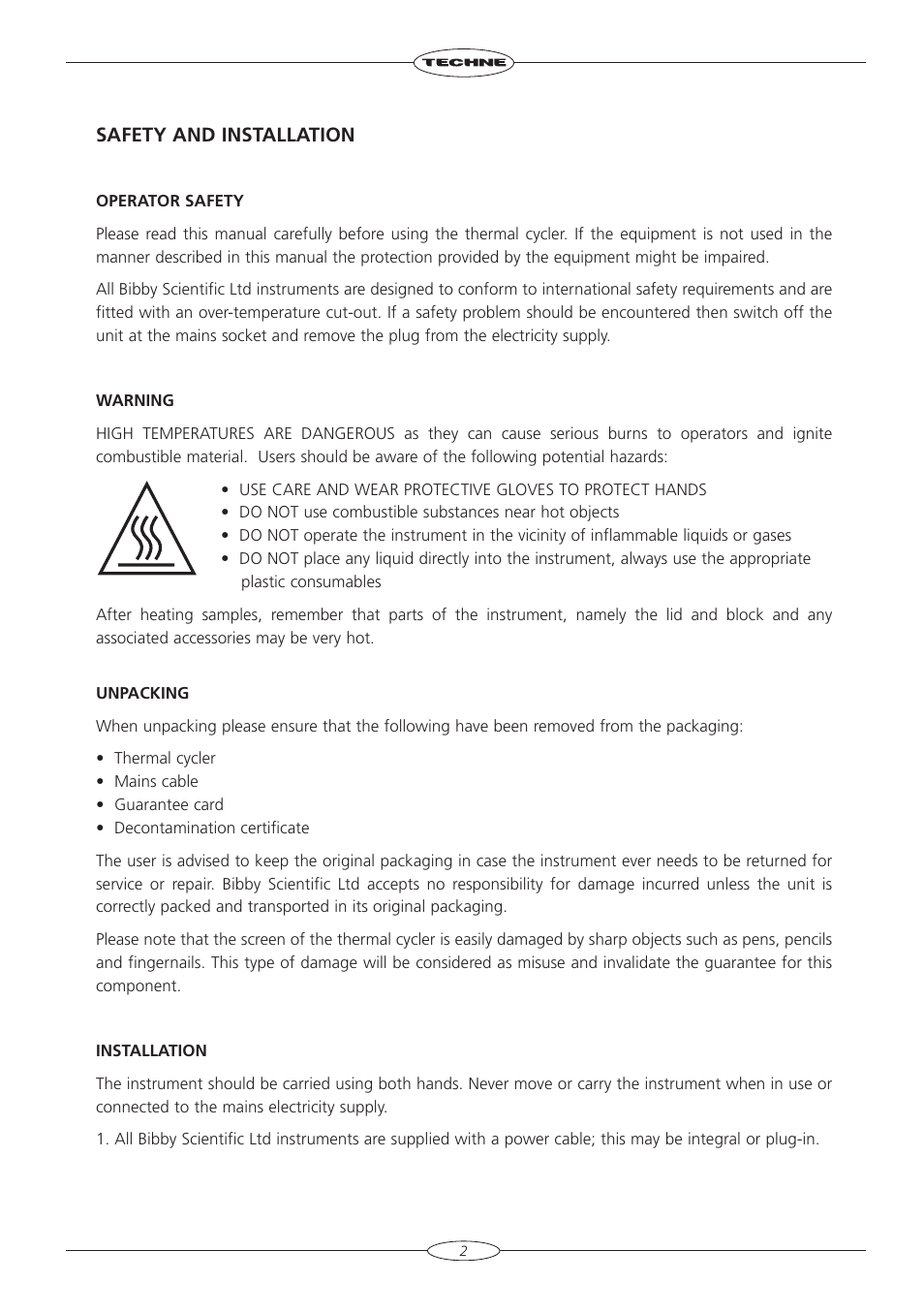 Techne TC-3000G User Manual | Page 4 / 56