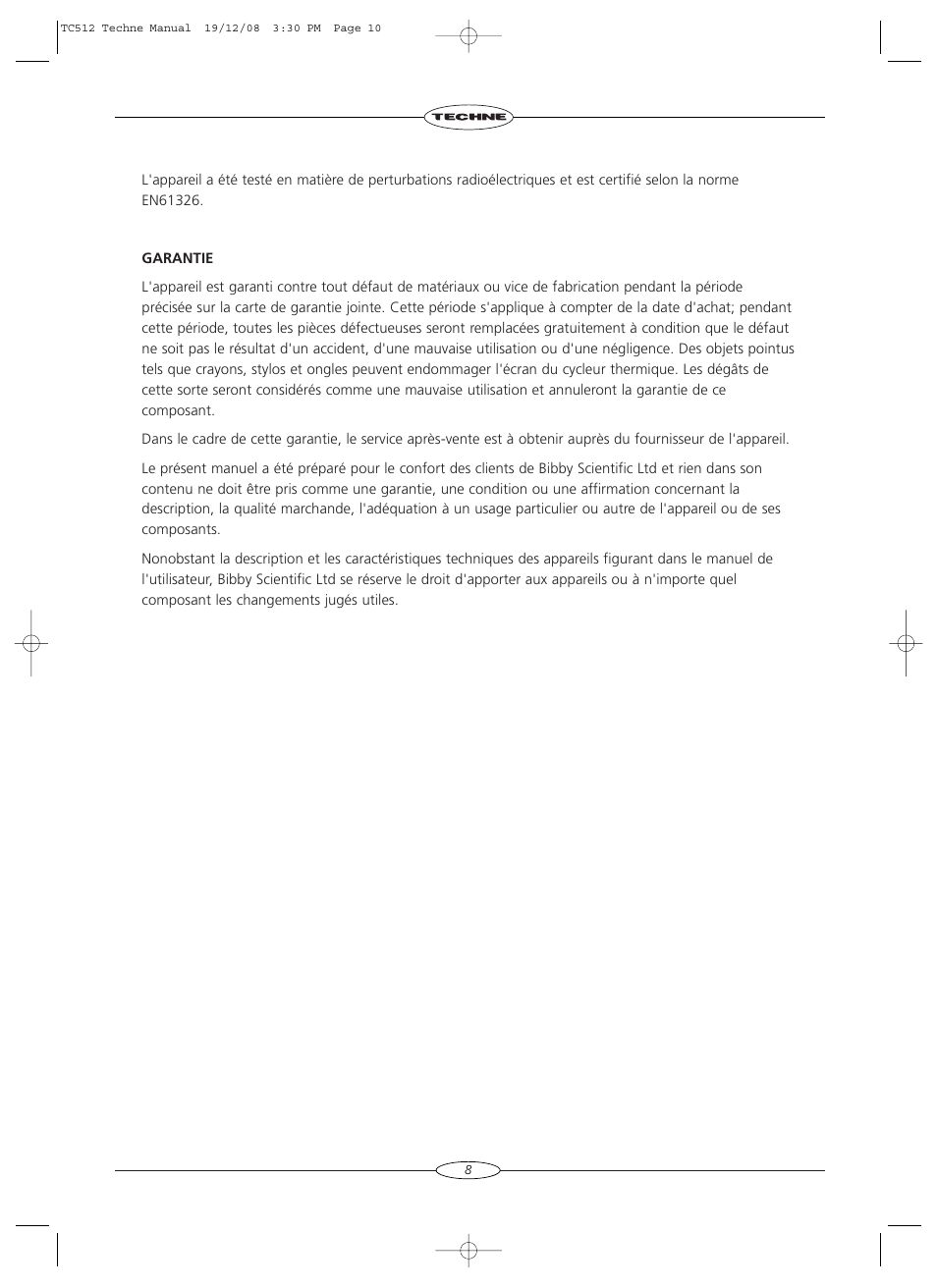 Techne TC-512 User Manual | Page 10 / 56