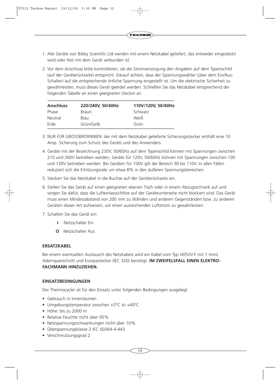 Techne TC-512 User Manual | Page 12 / 56