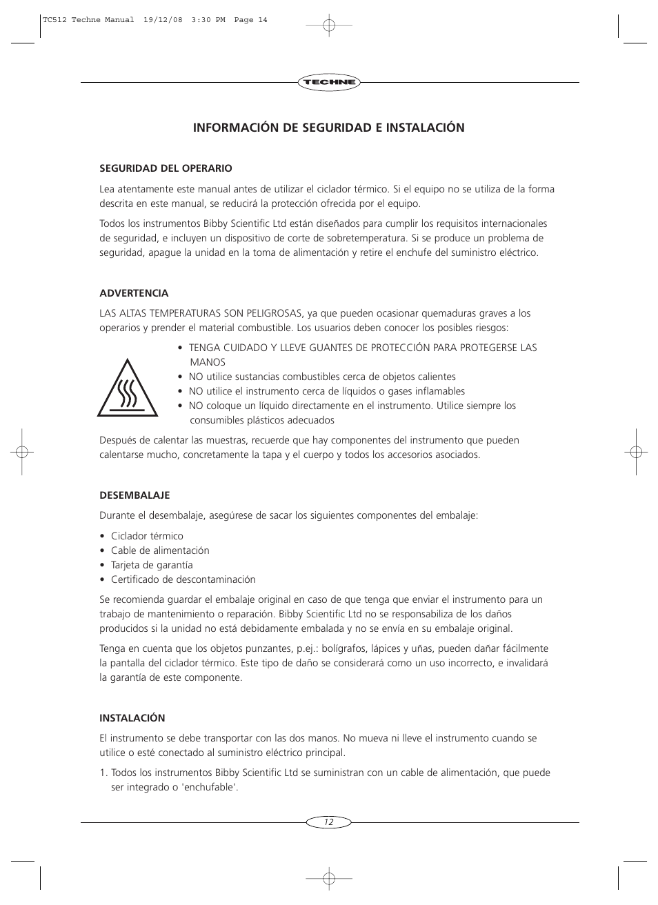 Techne TC-512 User Manual | Page 14 / 56