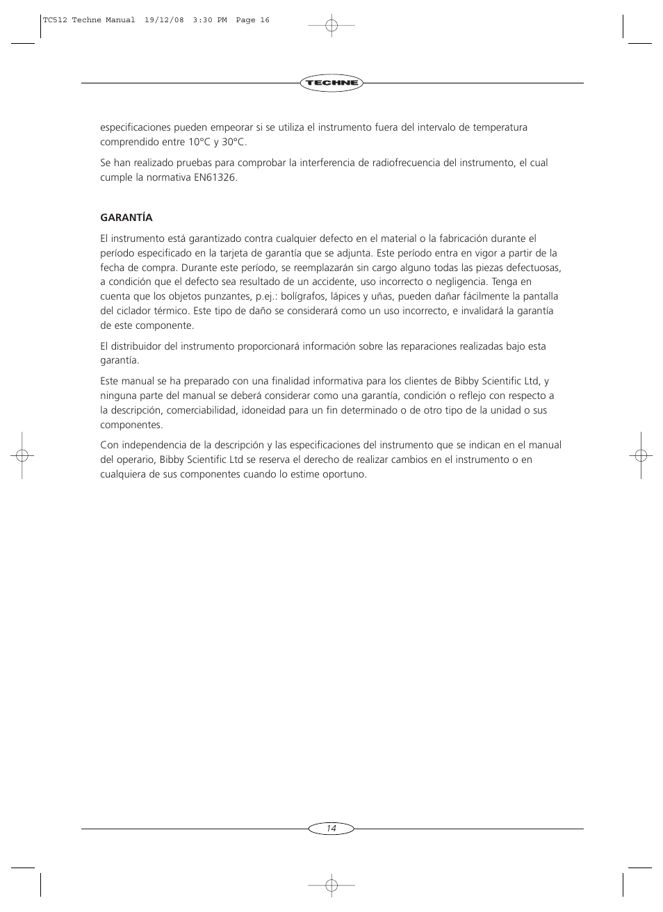 Techne TC-512 User Manual | Page 16 / 56