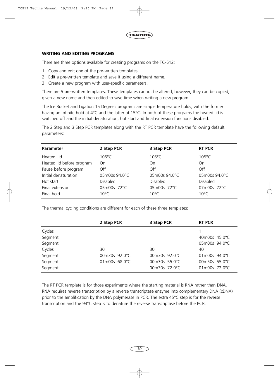 Techne TC-512 User Manual | Page 32 / 56