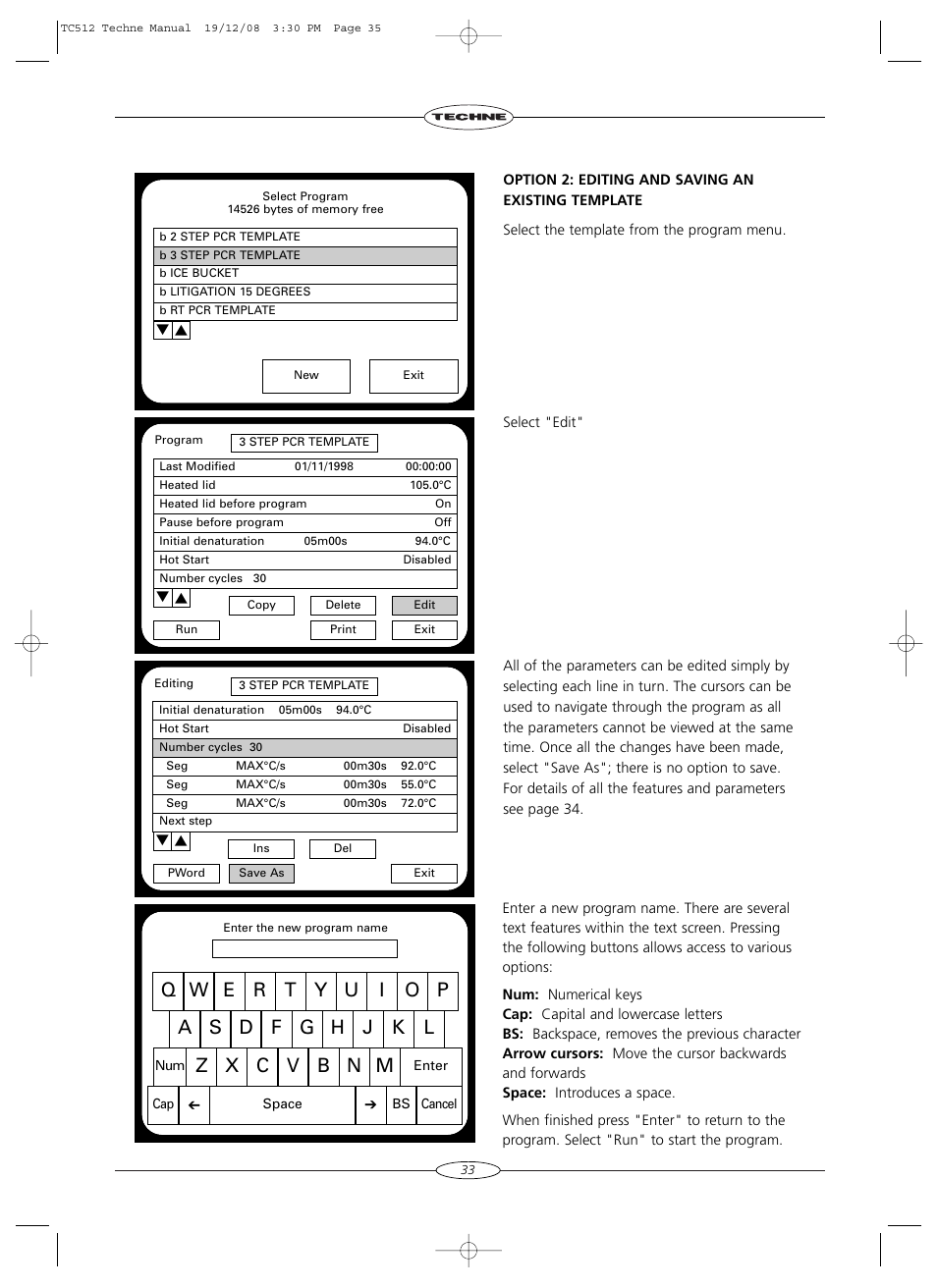 Techne TC-512 User Manual | Page 35 / 56
