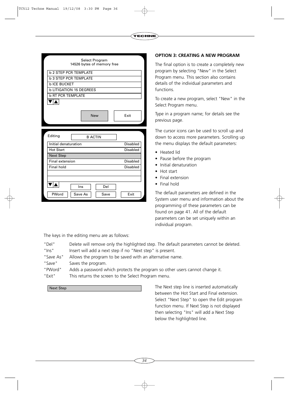 Techne TC-512 User Manual | Page 36 / 56